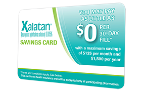 XALATAN (Latanoprost ophthalmic solution) Savings Card XALATAN (Latanoprost ophthalmic solution) Savings Card
