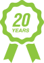 Twenty years experience icon